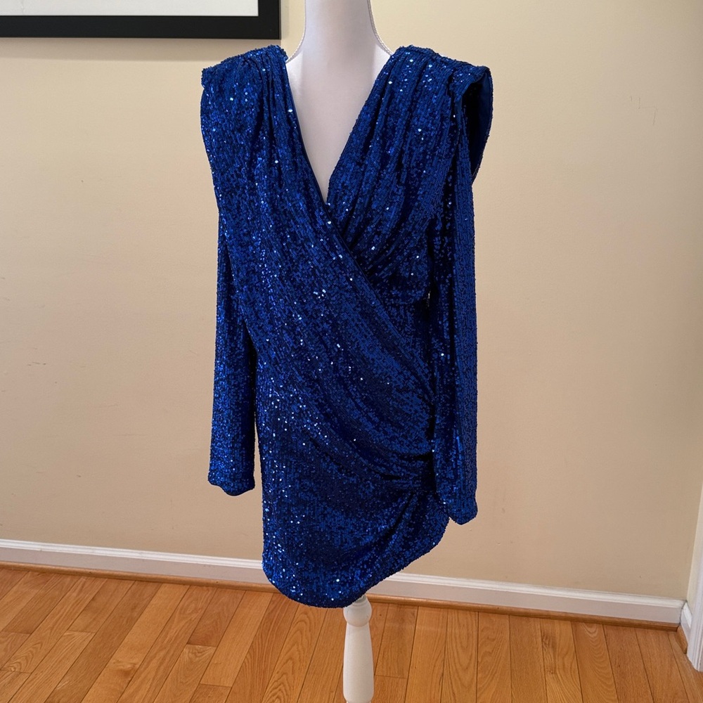 Fashion Nova Royal Blue Sequin Mini Dress